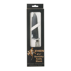 Santoku Knife for Mincing, Slicing and Dicing Vegetables - 9-5/16" - Damascus - Unfinished Kit