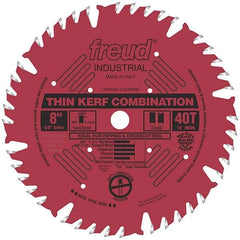 LU83R008 Industrial Thin Kerf Combination Blade with Red Perma-Shield, 8" diameter, 5/8" arbor