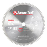 12" X 96T Non Ferrous Blade, -6 Degree 1" Bore, TCG