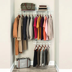 ShelfTrack Adjustable Closet Organizer 2' - 4' W, White