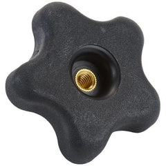 Knob, Five Star with Through Hole, 3/8"-16 Insert