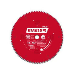 D1296L Diablo Laminate/Flooring Blade - Sliding Miter, 12" diameter, 1" arbor, 96 teeth TCG