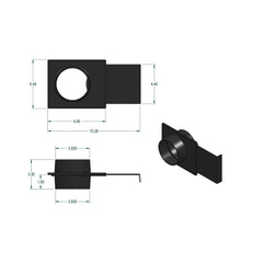 ABS Basic Blast Gate Fitting for Dust Collection System - 4"