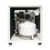 1HP 8 Gallon Oil-Free Steel Tank Air Compressor in Soundproof Cabinet