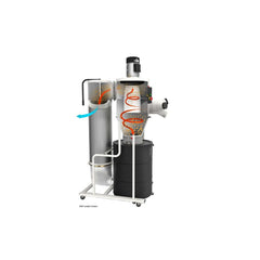 Cyclone Dust Collector with 2-Micron Canister Filter - 3 HP 1 Ph 230V - JCDC-3