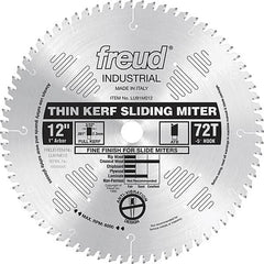 LU91M012 Sliding Compound Miter Saw Blade 12" X 1" Bore 72 Tooth Thin Kerf