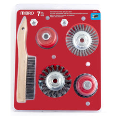 Industrial Manganese Wire Brush Set 7pc