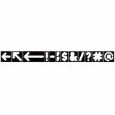 Horizontal 1-1/2" and 2-1/2" Arrow & Symbol Templates