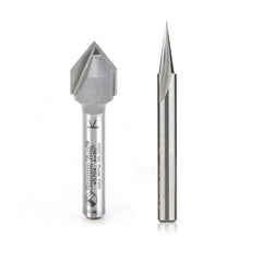 2-piece Signmaking Bit Set for Axiom Iconic CNC Machinesby Amana Tool