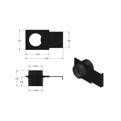 Tapered OD 4" Threaded Blast Gate - 4"