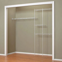 Closet Organizer Kit 5' - 8' W Fixed Mount, White