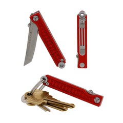 Pocket Samurai Keychain Knife - Red