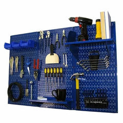 4' Metal Pegboard Standard Tool Storage Kit - Blue Toolboard & Blue Accessories