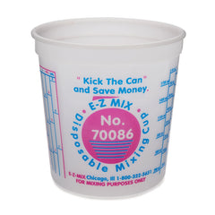 Disposable Quart Mixing Cups and Lids - 25 Packs