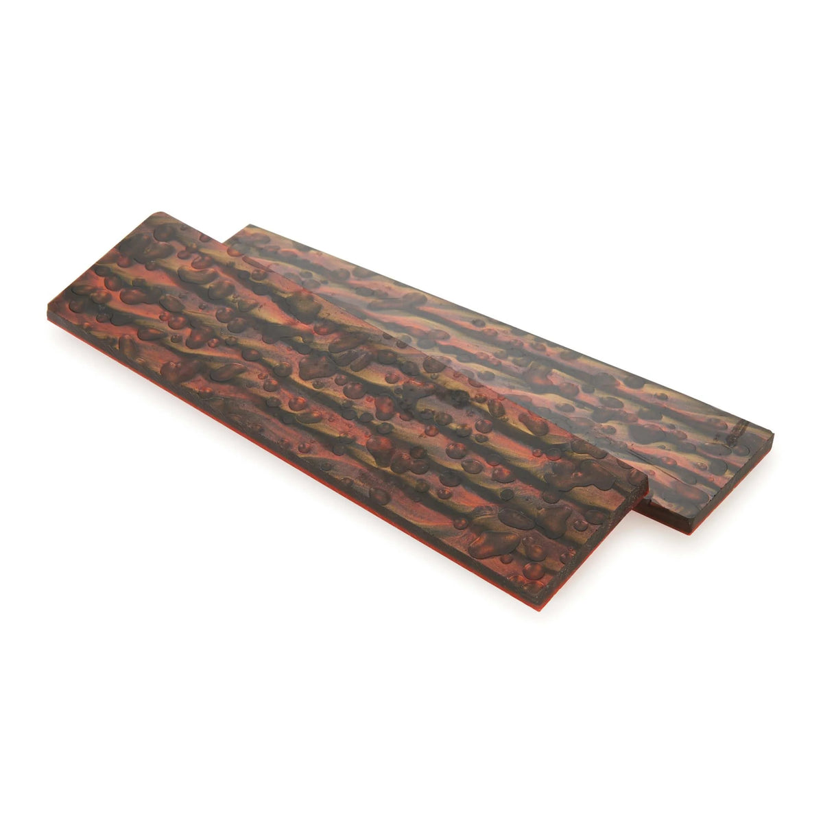 Poly Resin Knife Scales - 15/64" x 2" x 7" - Molten Lava - Pair