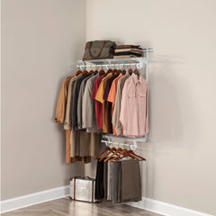 ShelfTrack Adjustable Closet Organizer 2' - 4' W, White