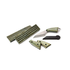 Poly Resin Knife Scales - 15/64" x 2" x 7" - Green Tortoise - Pair
