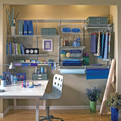 ShelfTrack Adjustable 4-Shelf Closet Organizer 5' - 8' W, White