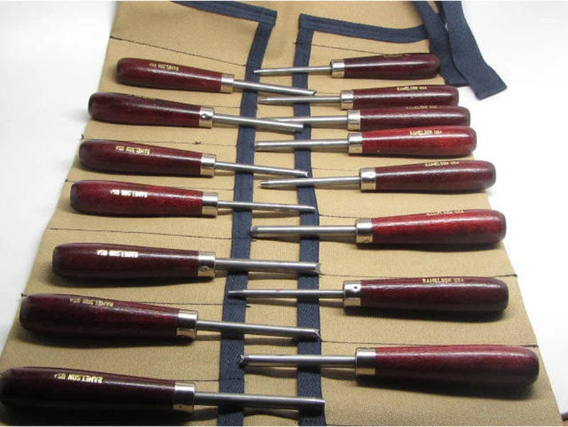 15pc Oval, Round & MM Carvers Punches w/Tool Roll