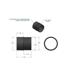 4" PVC Sewer & Drain Pipe - Fits to 4" Dust Collection Hose Adapter