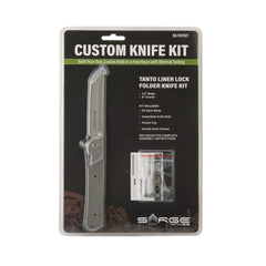 Tanto Liner Lock Folder Knife For Hunting & Fishing - 8" - Unfinished Kit
