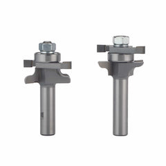 Traditional Stile and Rail Door Router Bit Set - 1/2" SH - 1-5/8" OD x 7/8" CL  - 2 Piece