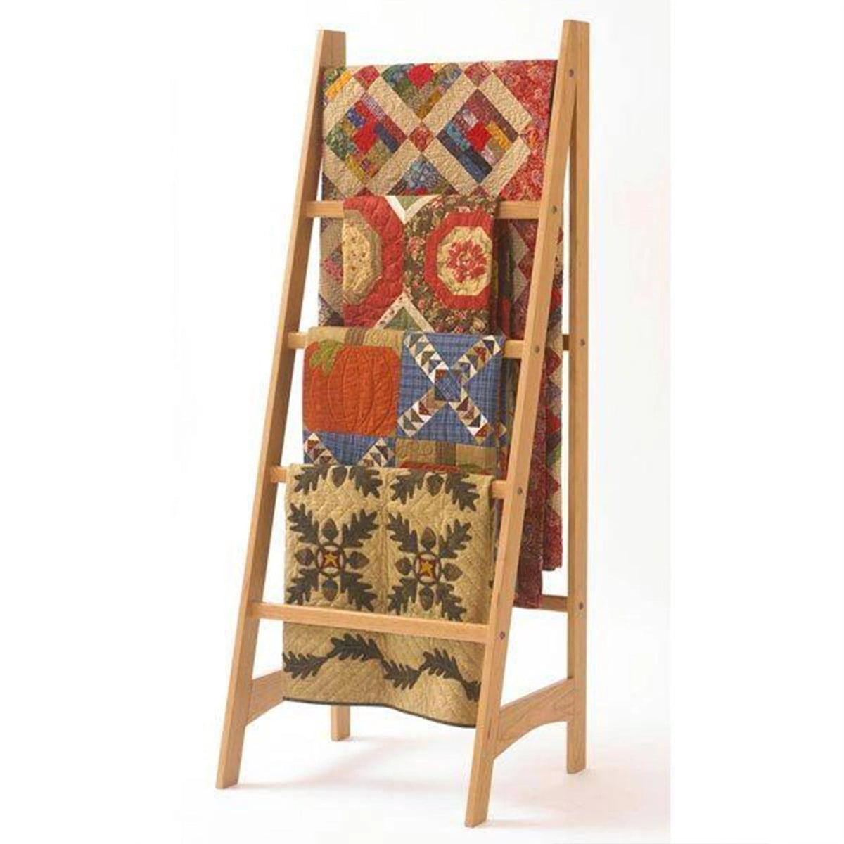 Downloadable Woodworking Project Plan to Build Quilt Ladder