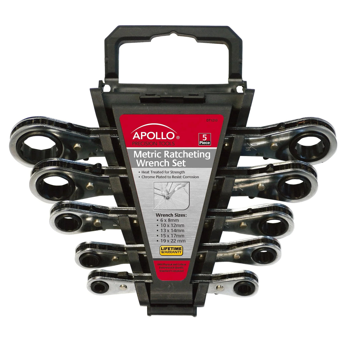 5 Piece Ratcheting Wrench Set-Metric