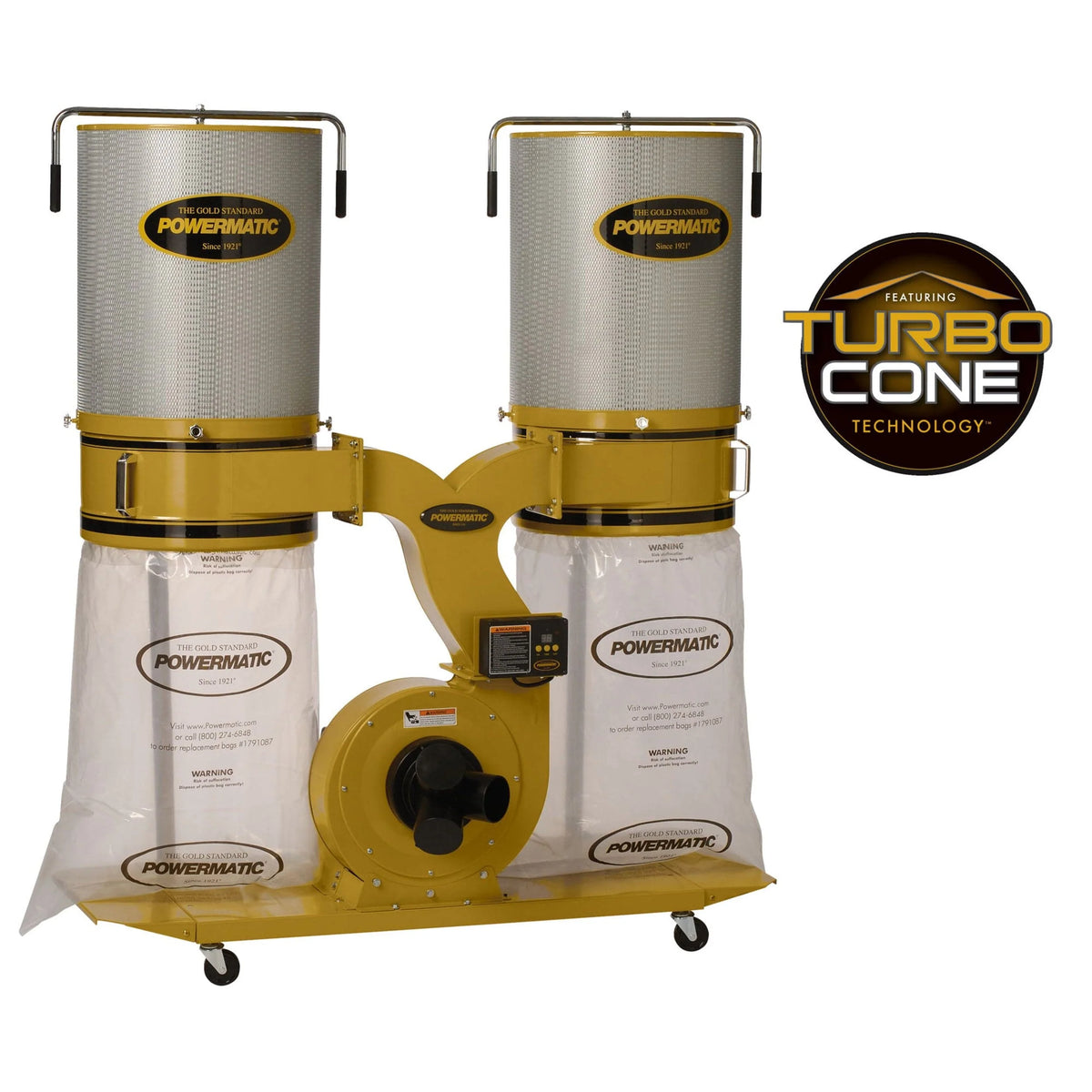 TurboCone Dust Collector with 2-Micron Canister Kit - 3 HP 1 Ph 230V - PM1900TX-CK1