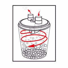 Trash Can Cyclone Lid for Dust Collection