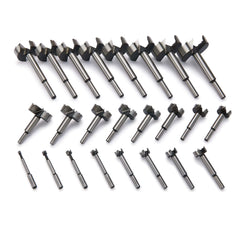 Forstner Bit Set - High-Carbon Steel - Imperial - 24 Piece