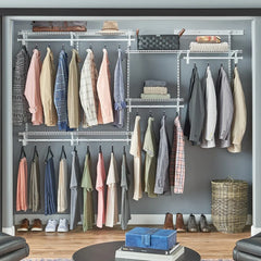 ShelfTrack Adjustable 4-Shelf Closet Organizer 5' - 8' W, White