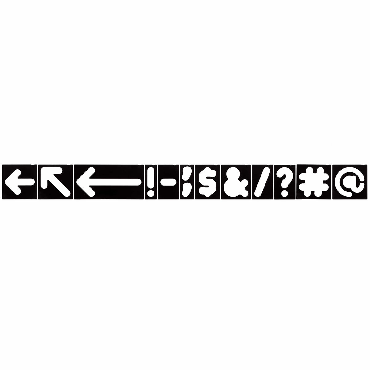 Horizontal 1-1/2" and 2-1/2" Arrow & Symbol Templates