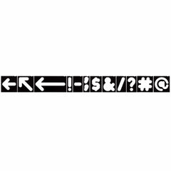 Horizontal 1-1/2" and 2-1/2" Arrow & Symbol Templates