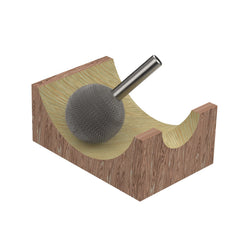 Original Sphere Burr, 1/4" Shaft, Fine (1" x 1")