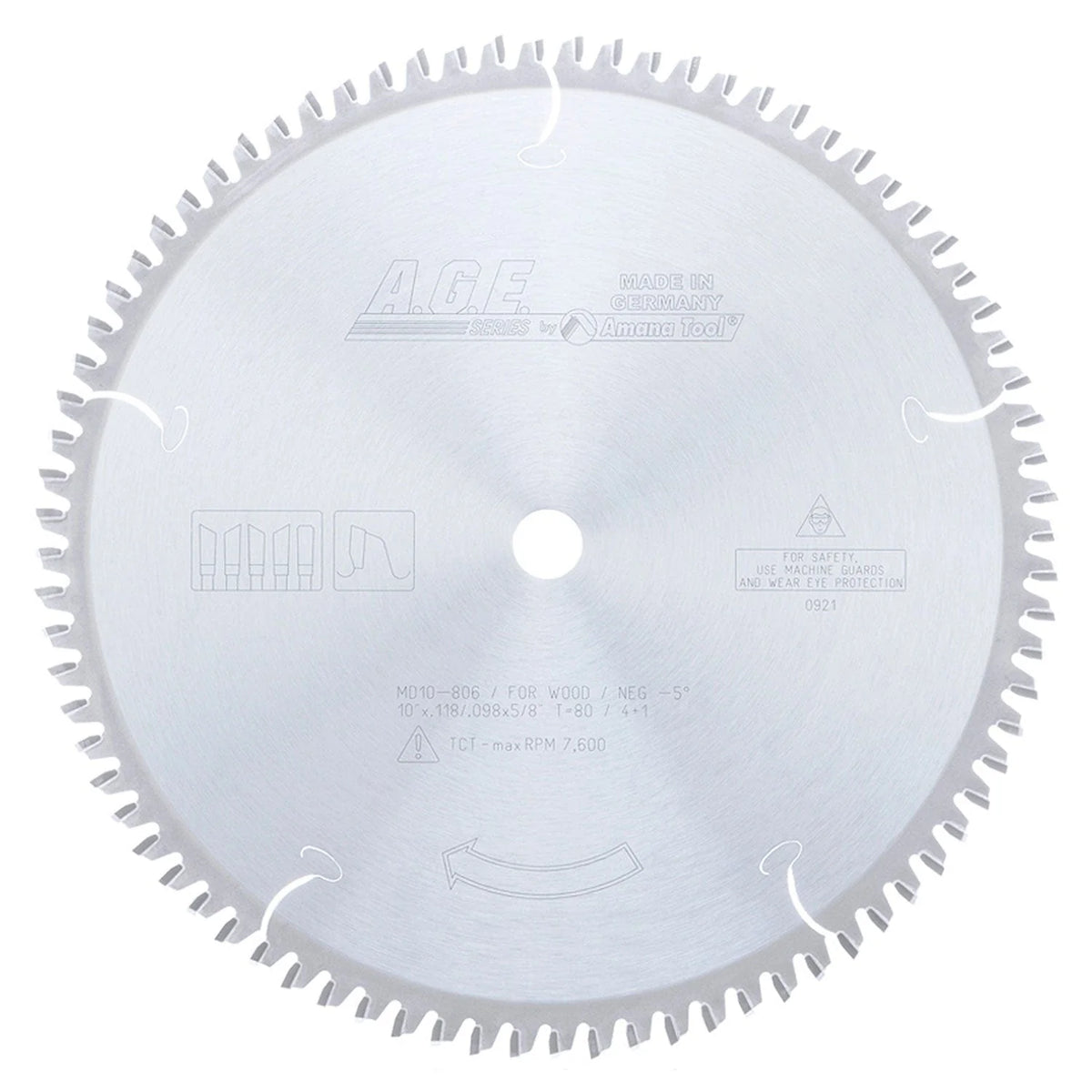 14" x 108T Carbide Tipped, Aluminum and Non-Ferrous Metals Blade, Neg. 6 Deg., 1" Bore, TCG