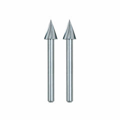 HSS Cutter Triangular Tip - 1/4" Diameter - 1/8" Shank - 2 Pack