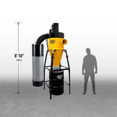 Dust Gorilla Pro with Smart Boost 55-Gallon Cyclone Dust Collector with Stand - HEPA GFM - 5HP 1 Ph 230V
