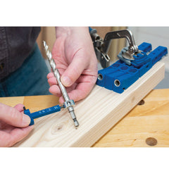Easy-Set Pocket-Hole Drill Bit With Stop Collar And Hex Gauge