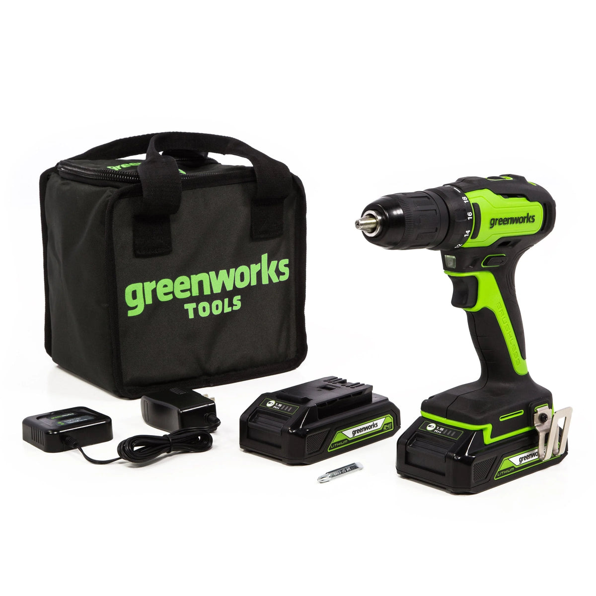 GW 24V BL Drill Kit with Two 2AH Batteries and Charger