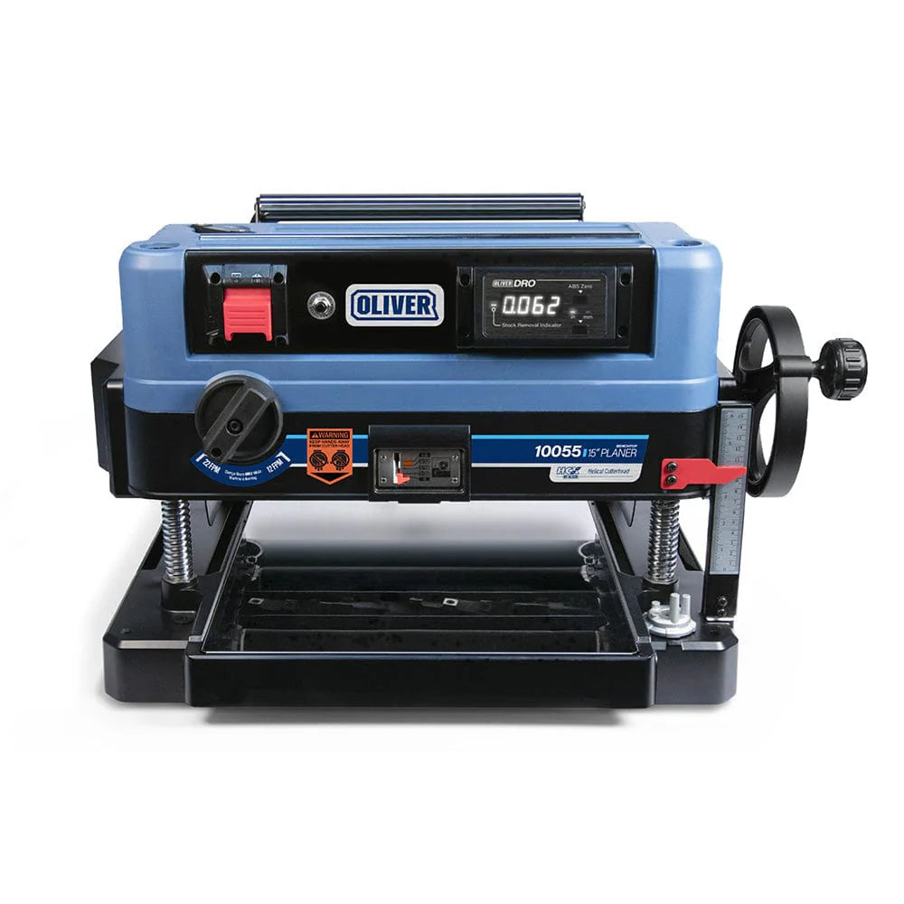 15" Benchtop Planer with HCX Helical Cutterhead & Outfeed Tables -  2-1/2 HP