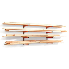 4-Level Lumber Storage Rack - Orange & Gray