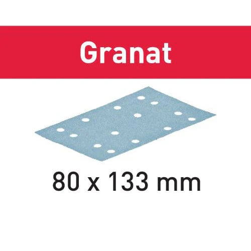 Abrasive Granat Sandpaper - 80x133 - P80 – 50 Pack