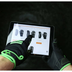 Grasper Gloves, Black/Green, Large