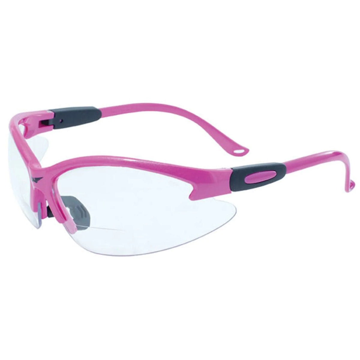 Cougar Pink Frame +2.5 Clear Anti-Fog Bifocal Safety Lenses